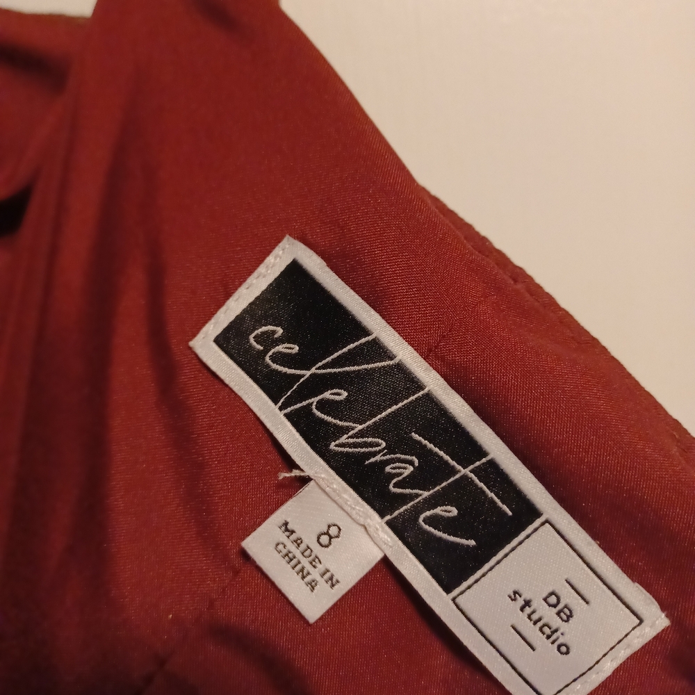 David's Bridal strapless chiffon dress size 8 - Picture 7 of 10